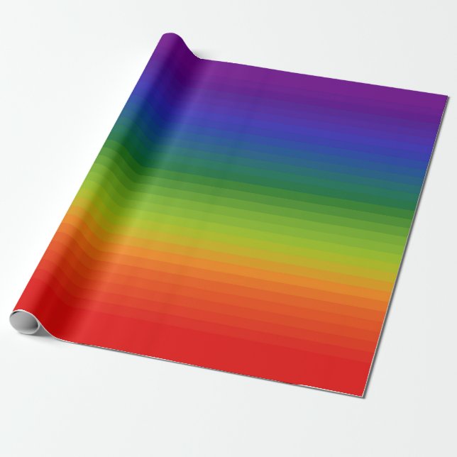 Rainbow Gradient Strichen Geschenkpapier (Ungerollt)