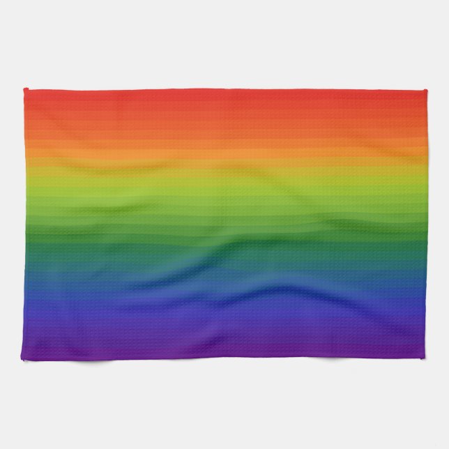 Rainbow Gradient Strichen Geschirrtuch (Horizontal)
