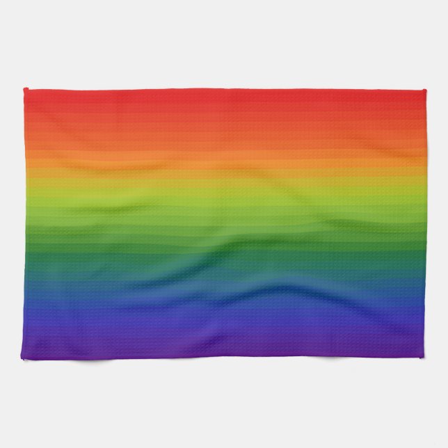 Rainbow Gradient Strichen Geschirrtuch (Horizontal)