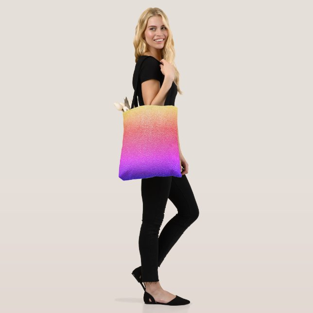 Rainbow Gradient Texted Look Modernes Tasche (Am Model)