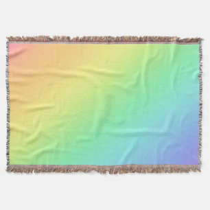 Rainbow Gradient Throw Blanket Decke