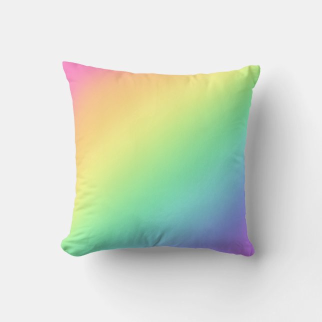 Rainbow Gradient Throw Kissen (Vorderseite)