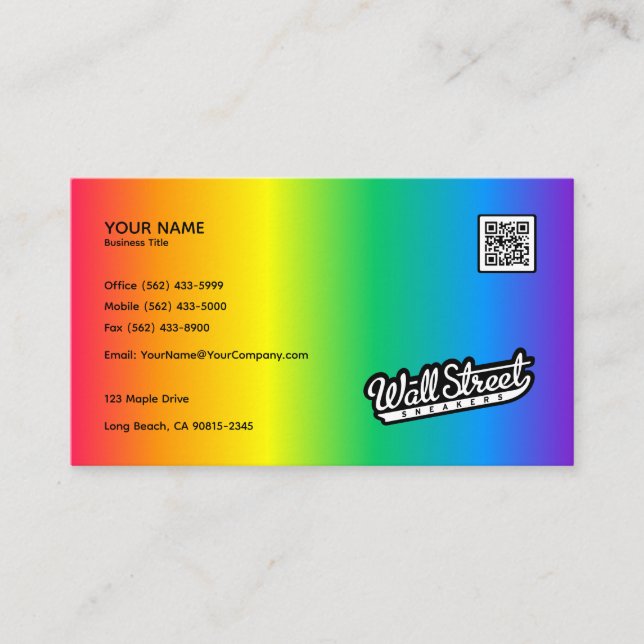 Rainbow Gradient - Visitenkarte (Vorderseite)