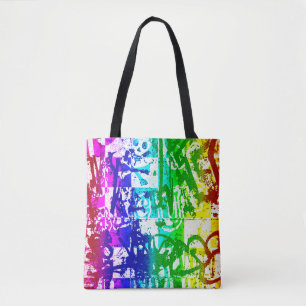 Rainbow Graffiti Tote Bag Tasche