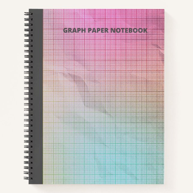 RAINBOW GRAPH PAPER DESIGN NOTEBOOK NOTIZBUCH (Vorderseite)