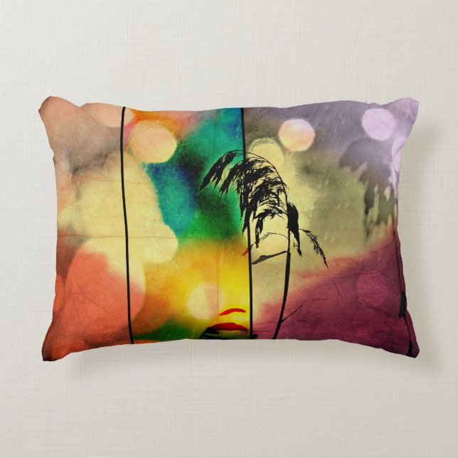 Rainbow Grass Drame Accent Coussin (Devant)