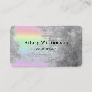 Rainbow Gray Pastel Business Card Visitenkarte