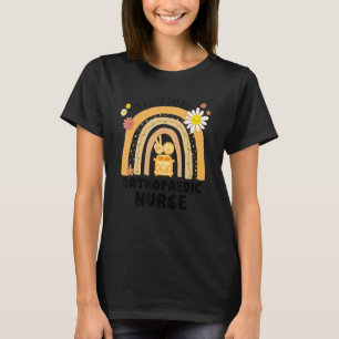 Rainbow Groovy Peace Orthopedic Nurse Vintag T-Shirt