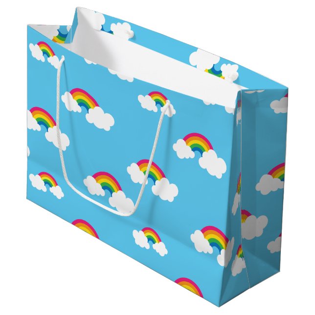 Rainbow Große Geschenktüte (Vorderseite Schrägansicht)