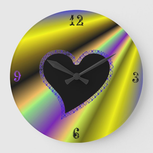 Rainbow Große Wanduhr (Vorderseite)