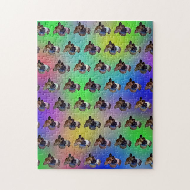 Rainbow Guinea Schweine, Jigsaw Puzzle (Vertikal)