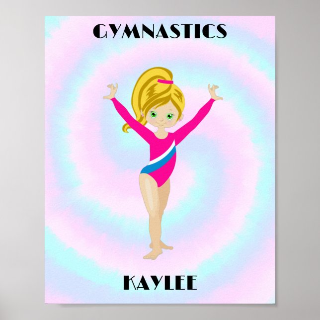 RAINBOW GYMNASTICS GYMNAST Poster personnalisé (Devant)
