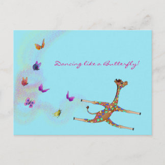 Rainbow Gymnastics von Happy Juul Company Postkarte