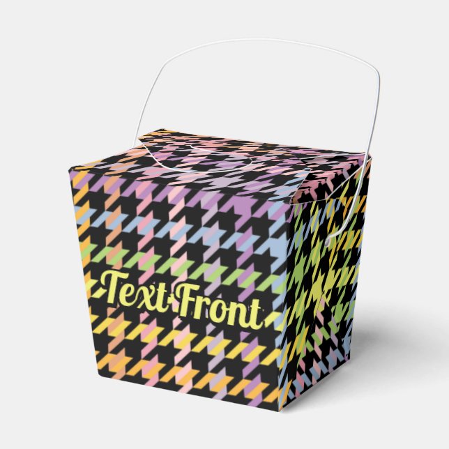 Rainbow-Hahnentrittmuster-Muster Geschenkschachtel (Vorderseite)