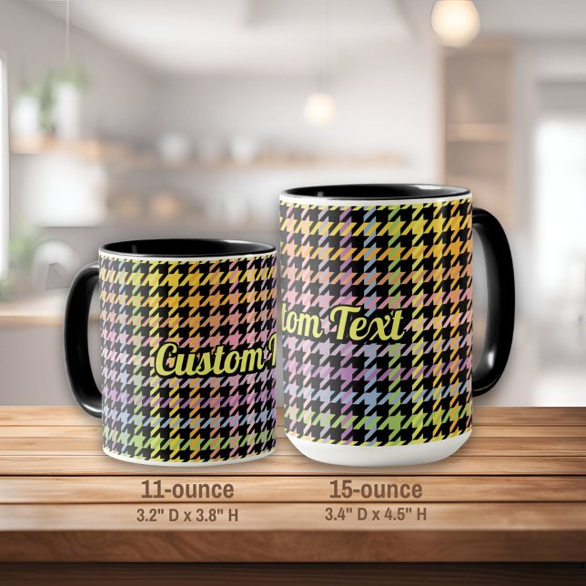 Rainbow-Hahnentrittmuster-Muster Tasse (Von Creator hochgeladen)