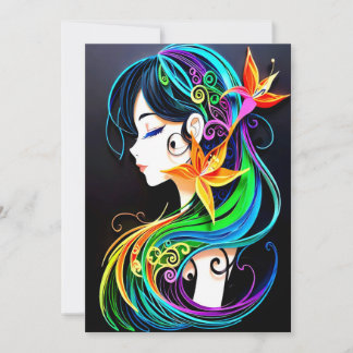 Rainbow Hair Dream. Einladung