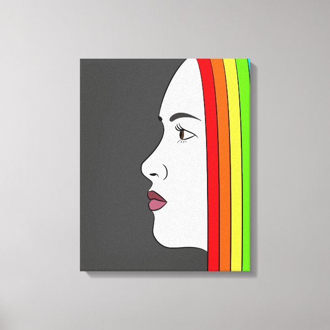 Rainbow Hair Leinwanddruck (Vorderseite)