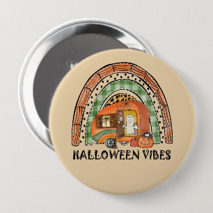 Rainbow Halloween Vibes Camper/ Anhänger Button