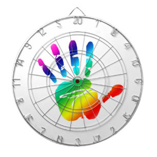 Rainbow Hände Dartscheibe