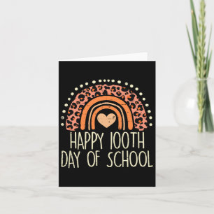 Rainbow Happy 100th Day School Niedlich 100 Days T Karte