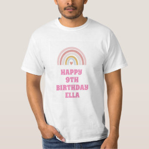 RAINBOW HAPPY BANTHDAY T-SHIRT TEL À CUSTOMISER