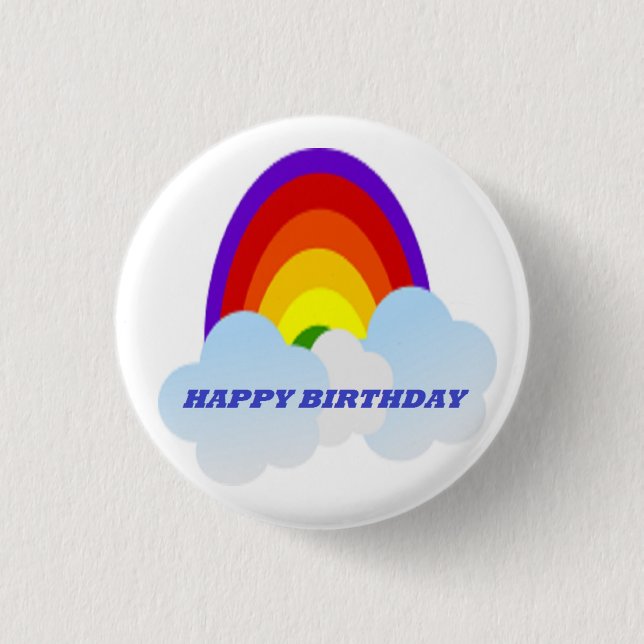 RAINBOW "HAPPY BIRTHDAY" BUTTON (Vorderseite)