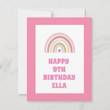 Rainbow Happy Birthday Einladung - Custom Text