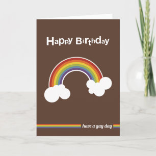 Rainbow Happy Birthday Gay Day Karte