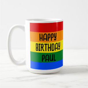 Rainbow Happy Birthday Tasse Cup