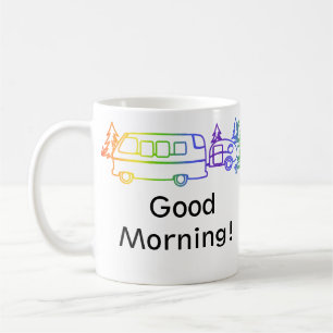 Rainbow Happy Campers Mug personnalisée