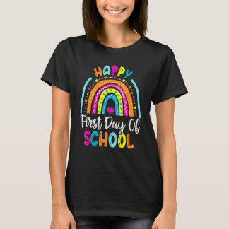 Rainbow Happy First Day of School Lehrer Student T-Shirt