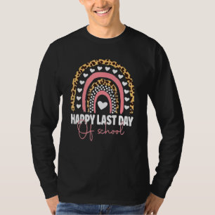 Rainbow Happy Last Day of School Leopard Student G T-Shirt