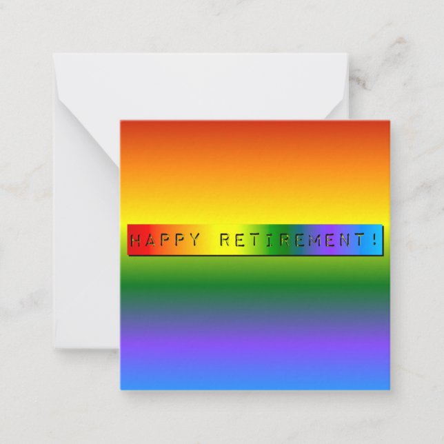 Rainbow Happy Retirement! Mitteilungskarte (Vorderseite)