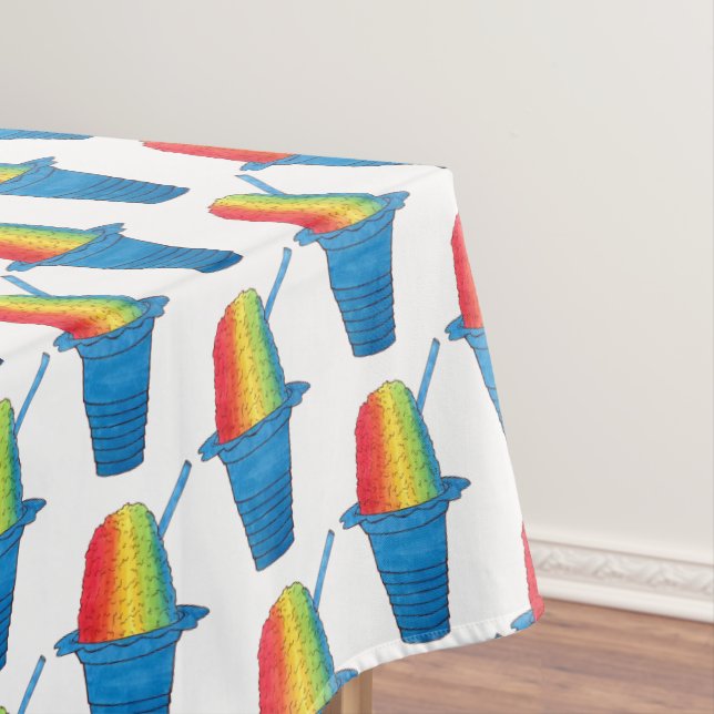 Rainbow Hawaiian Rainbow Shave Ice Dessert Hawaii Tischdecke (Beispiel)