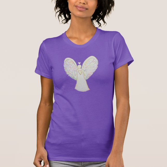 Rainbow Hearguardian Angel Custom Art T - Shirt (Vorderseite)