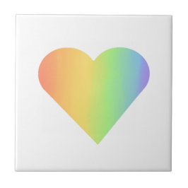 Rainbow Heart Accent Keramik Tile Fliese
