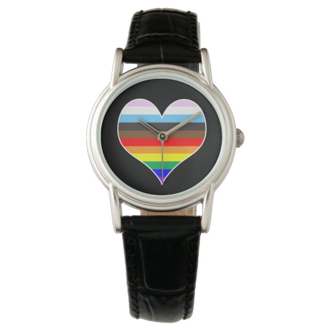 Rainbow Heart Armbanduhr (Vorderseite)