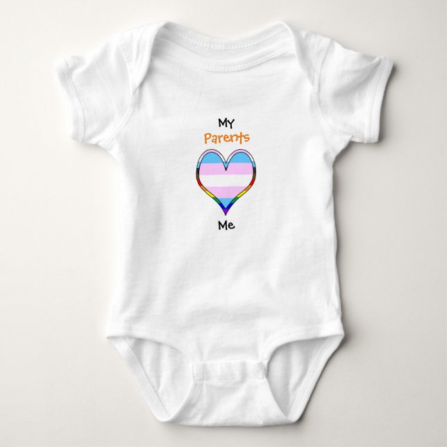 Rainbow Heart Baby Bodysuit Baby Strampler (Vorderseite)
