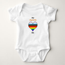 Rainbow Heart Baby Bodysuit Strampler
