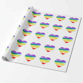 Rainbow-Heart-Brush-Effekt Geschenkpapier