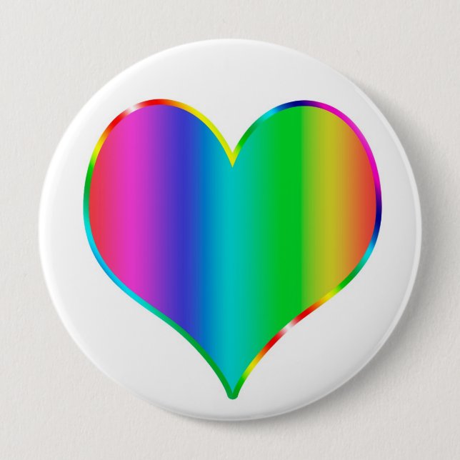 Rainbow heart button (Vorderseite)