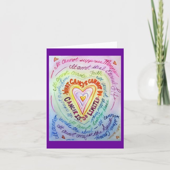 Rainbow Heart Cancer ne peut pas faire des cartes  (Devant)