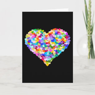 Rainbow Heart Confetti Karte