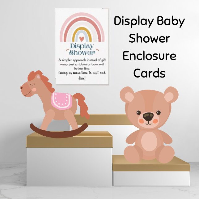Rainbow Heart Display Dusche Babyverpackungskarte Einladung (Von Creator hochgeladen)