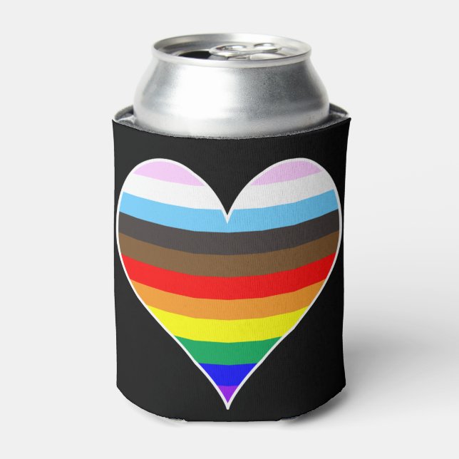 Rainbow Heart Dosenkühler (Kanne Vorderseite)