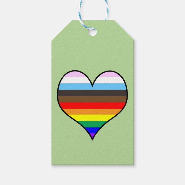 Rainbow Heart Gift Tags Geschenkanhänger (Vorderseite)