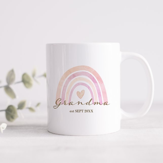 Rainbow Heart Grandma Gift Kaffeetasse (Von Creator hochgeladen)