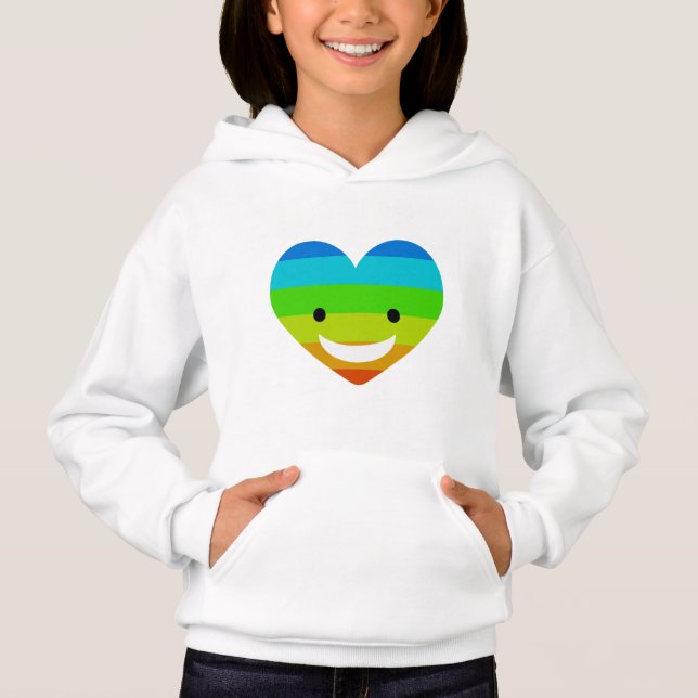 Rainbow Heart Hoodie (Vorderseite)