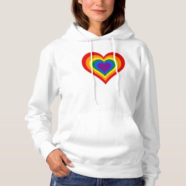 Rainbow Heart Hoodie (Vorderseite)