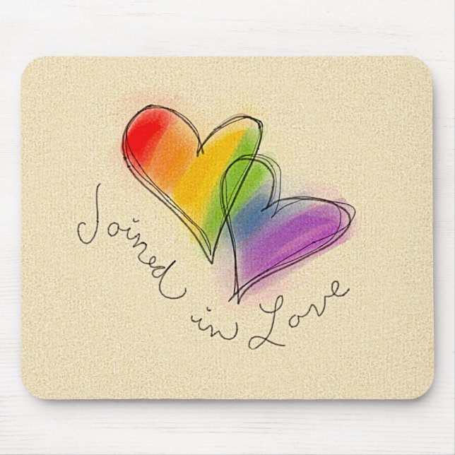 Rainbow Heart in Liebe Mousepad (Vorne)